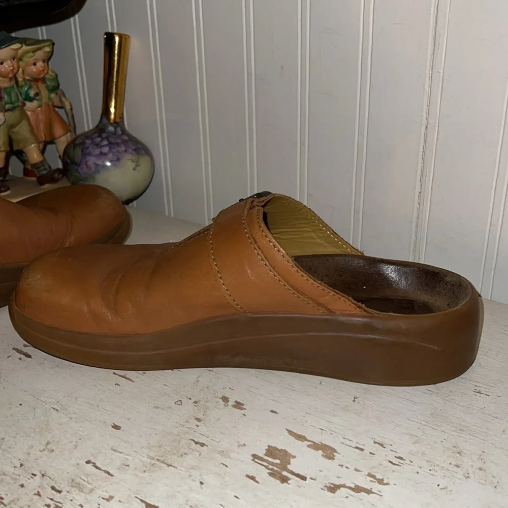 Birkenstock Tatami Brown Leather Clogs mules size 9 - Picture 5 of 7